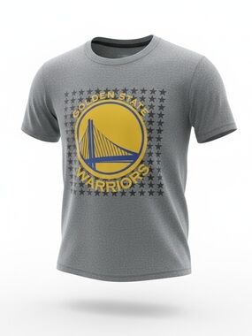 NFL Golden State Warriors Gray Short Sleeve Tee with Yellow & Blue Logo
